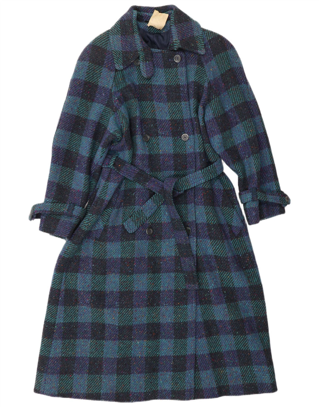 BLARNEY WOOLEN MILLS Cappotto doppiopetto da donna UK 12 Blu medio classico