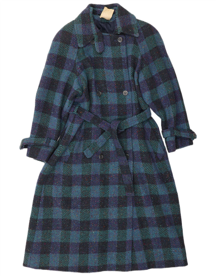 BLARNEY WOOLEN MILLS Cappotto doppiopetto da donna UK 12 Blu medio classico