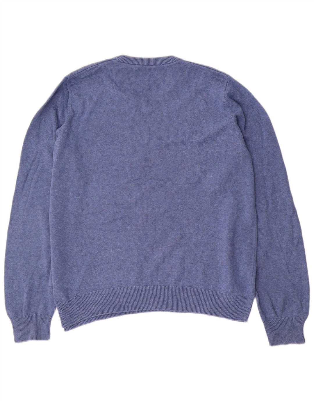 Maglione da uomo con scollo a V Marks & Spencer in cotone blu medio