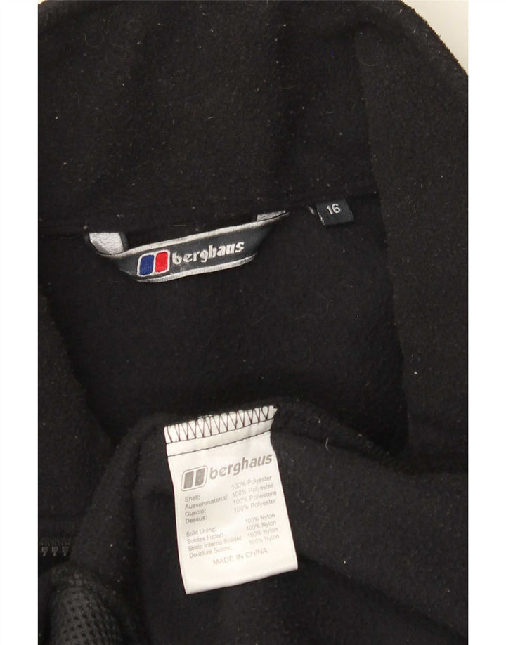 Giacca in pile foderata da donna Berghaus UK 16 grande poliestere nero