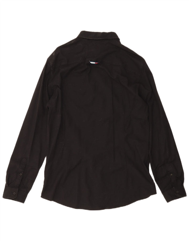 Camicia slim fit da uomo Tommy Hilfiger grande cotone nero