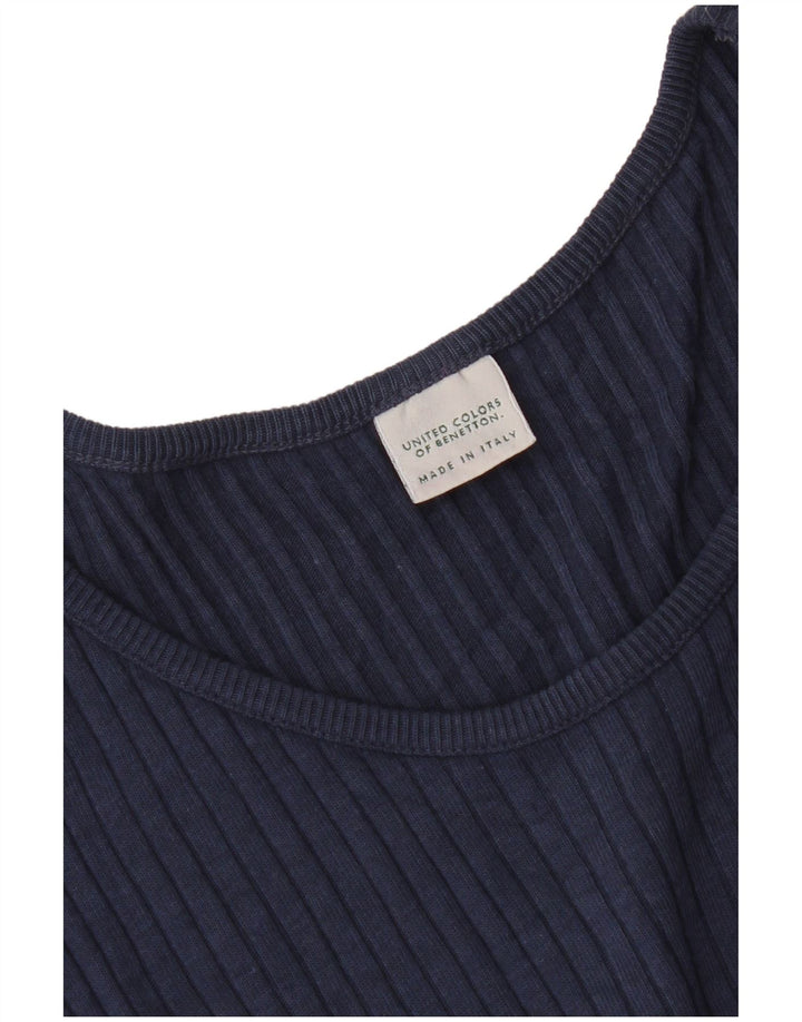 T-shirt da donna Benetton Top UK 12 medio blu navy
