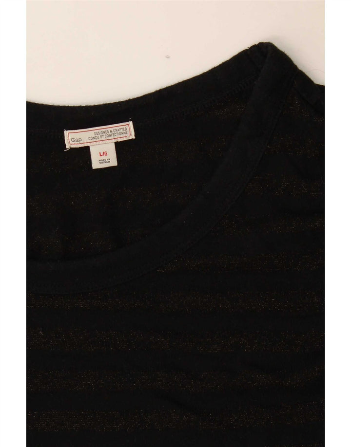Gap Top da donna manica 3/4 UK 16 Large Nero