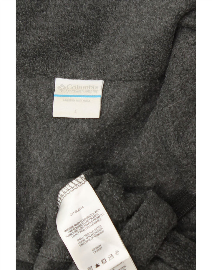 Giacca in pile da uomo COLUMBIA UK 40 Large Grigio Poliestere