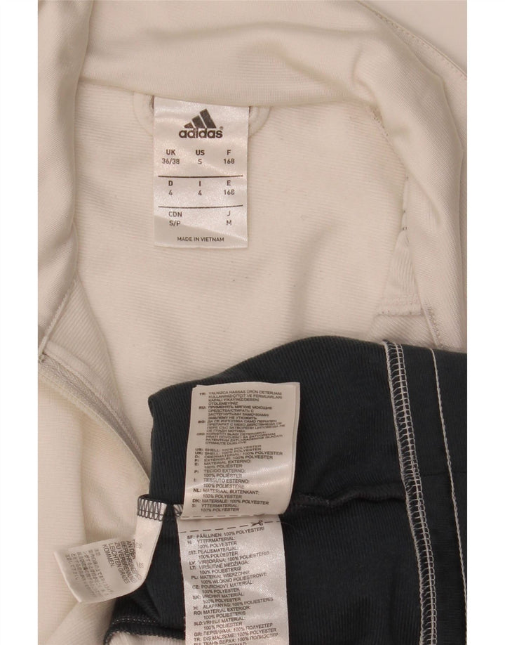 Giacca da tuta da uomo Adidas UK 36/38 Small Poliestere color block bianco