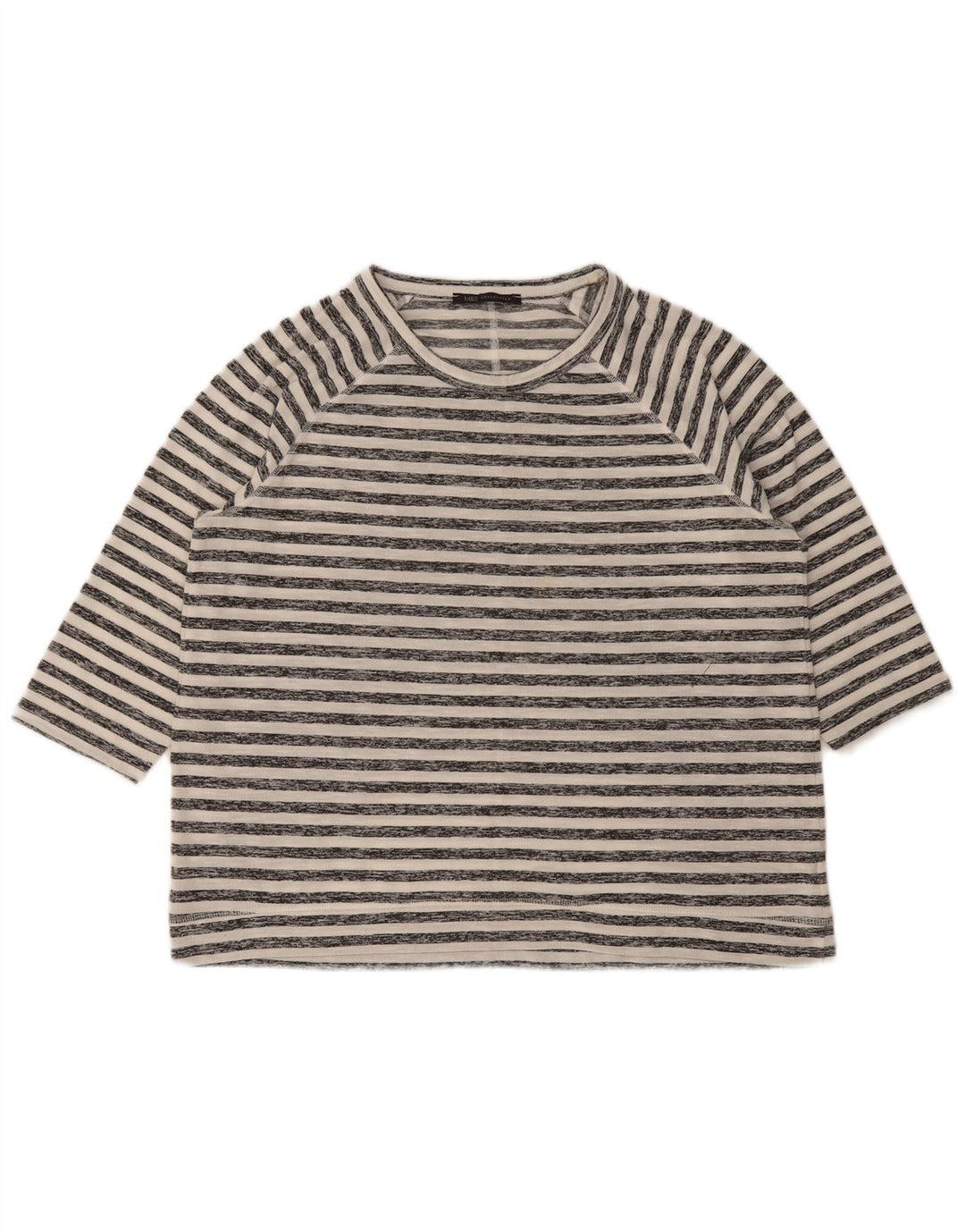 Marks & Spencer Top da donna manica 3/4 UK 16 Large White Striped