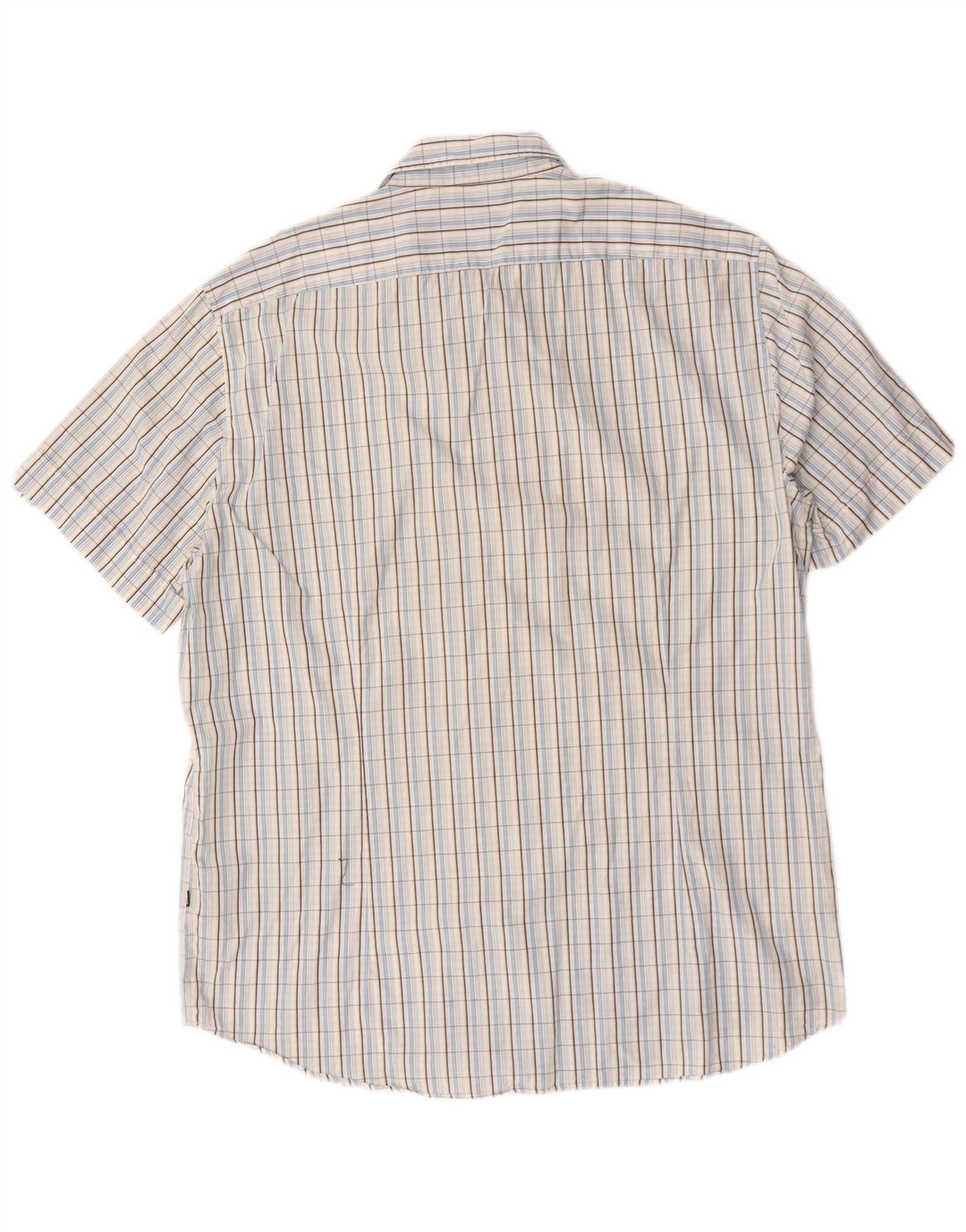 Camicia a maniche corte da uomo Hugo Boss XL in cotone a quadri blu