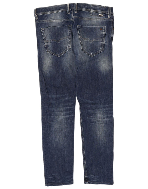 Jeans dritti da uomo DIESEL W33 L30 in cotone blu