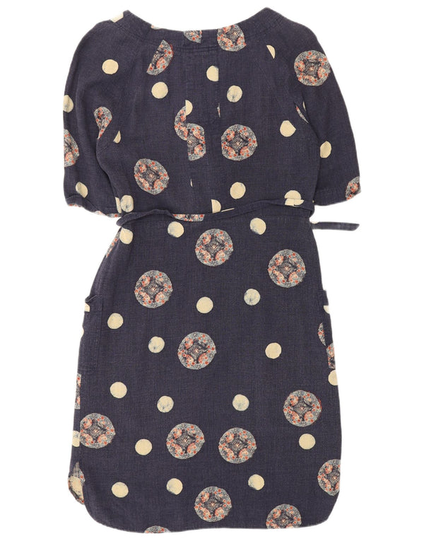 Abito tubino da donna White Stuff UK 8 Piccolo cotone a pois blu navy