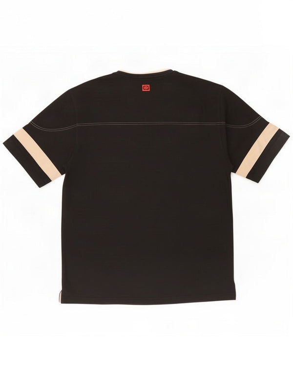 Anapurna Mens Graphic T-Shirt Top XL Black Colourblock Polyester