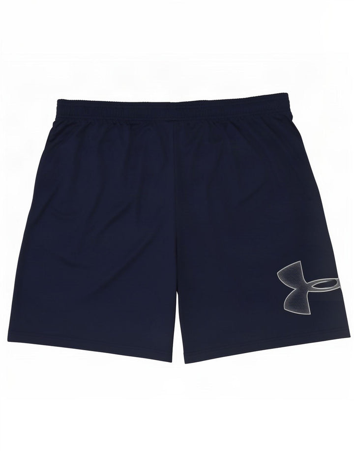 Pantaloncini sportivi Under Armour da uomo vestibilità ampia 2XL poliestere blu navy
