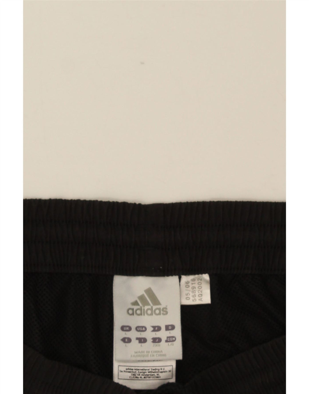 Pantaloncini sportivi da uomo Adidas grandi neri in poliestere
