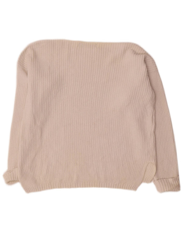 Maglione maglione con scollo a barca da donna Marks & Spencer UK 10 piccolo bianco sporco