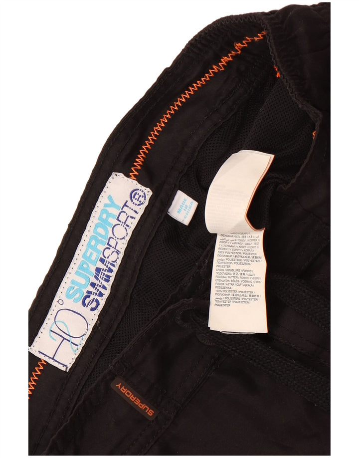 Pantaloncini da bagno grafici da uomo Superdry poliestere nero medio