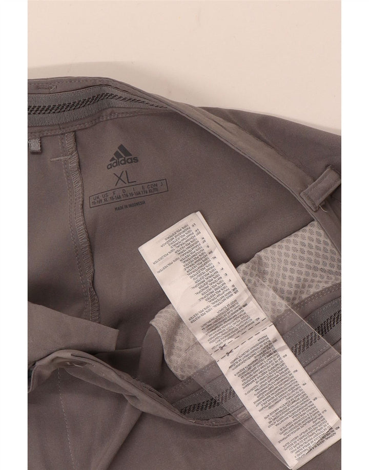 Pantaloncini chino Adidas da ragazzo 15-16 anni XL, grigio