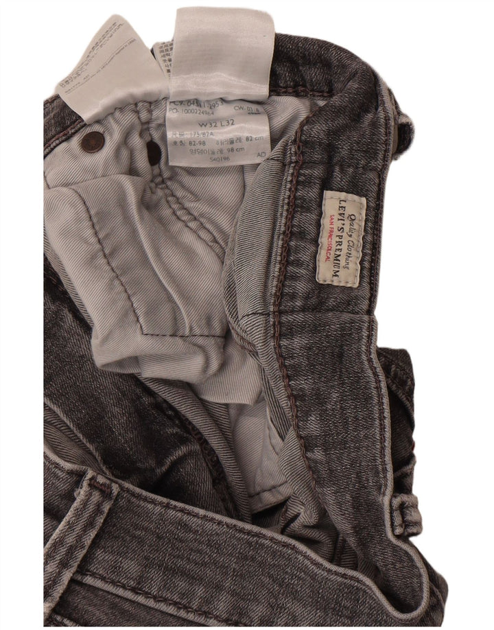 Jeans slim da uomo Levi's W32 L32 cotone grigio