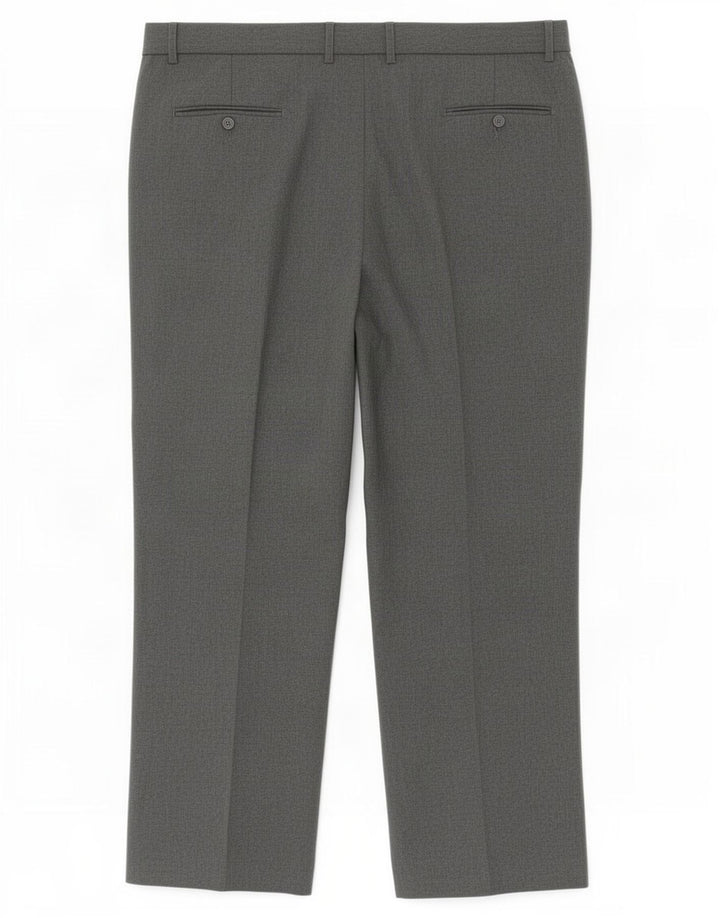 Pantaloni da abito dritti da uomo Farah W46 L27 poliestere grigio