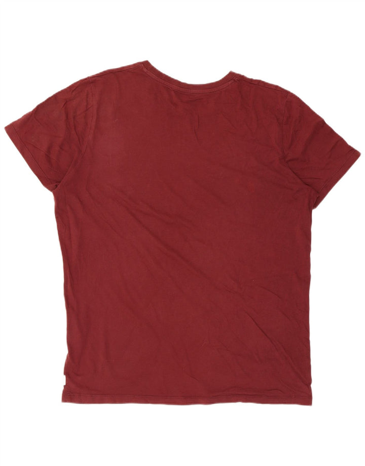 JACK & JONES T-shirt da uomo grande in cotone marrone rossiccio