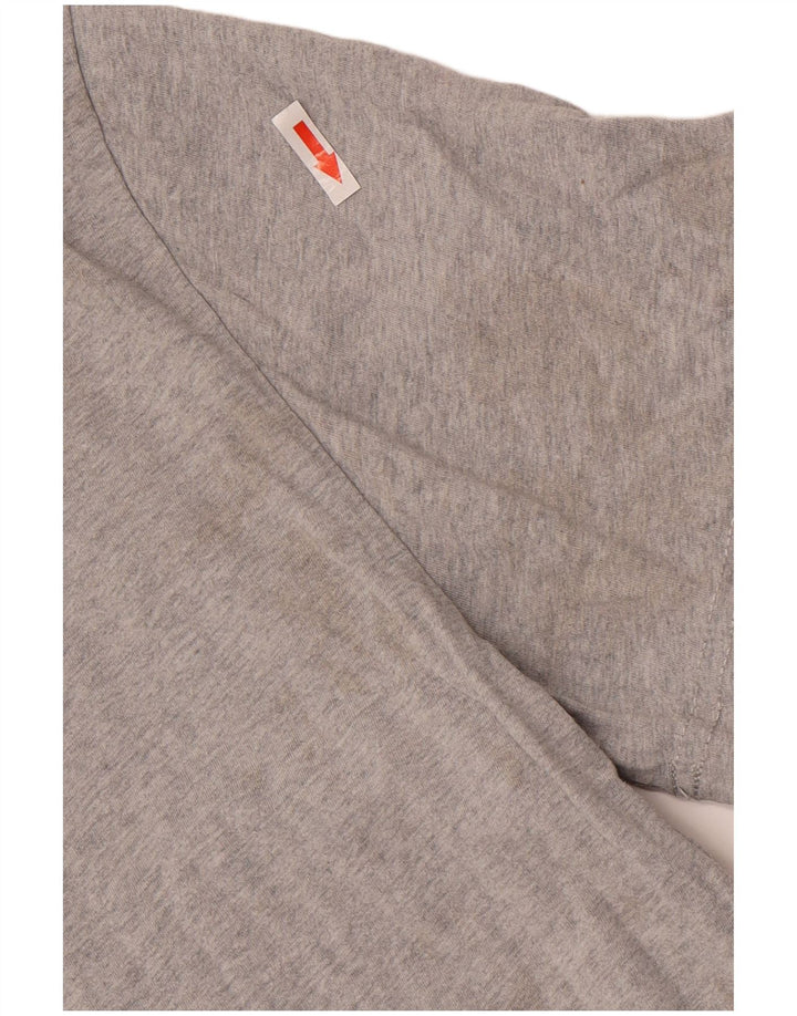 T-shirt grafica da uomo con vestibilità regolare Tommy Hilfiger Top in cotone grigio medio