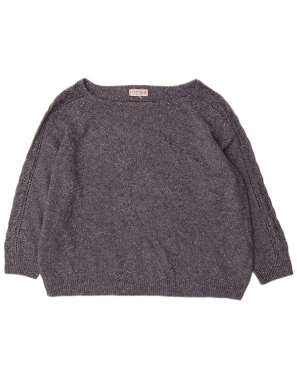 Maglione maglione con scollo a barca da donna Marks & Spencer UK 14 grande blu navy