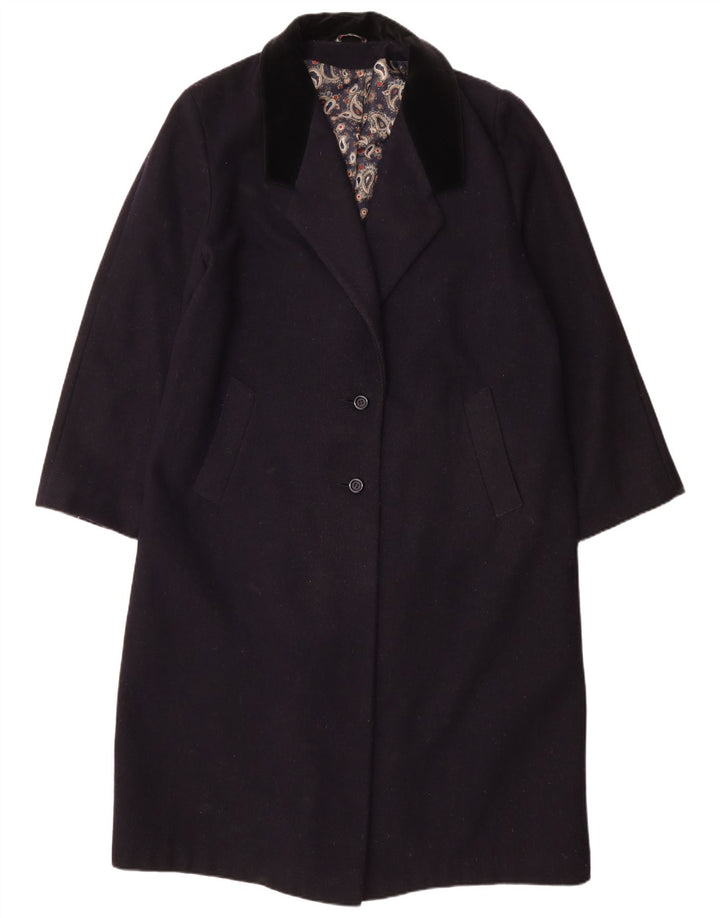 Cappotto oversize da donna vintage UK 14 blu navy medio