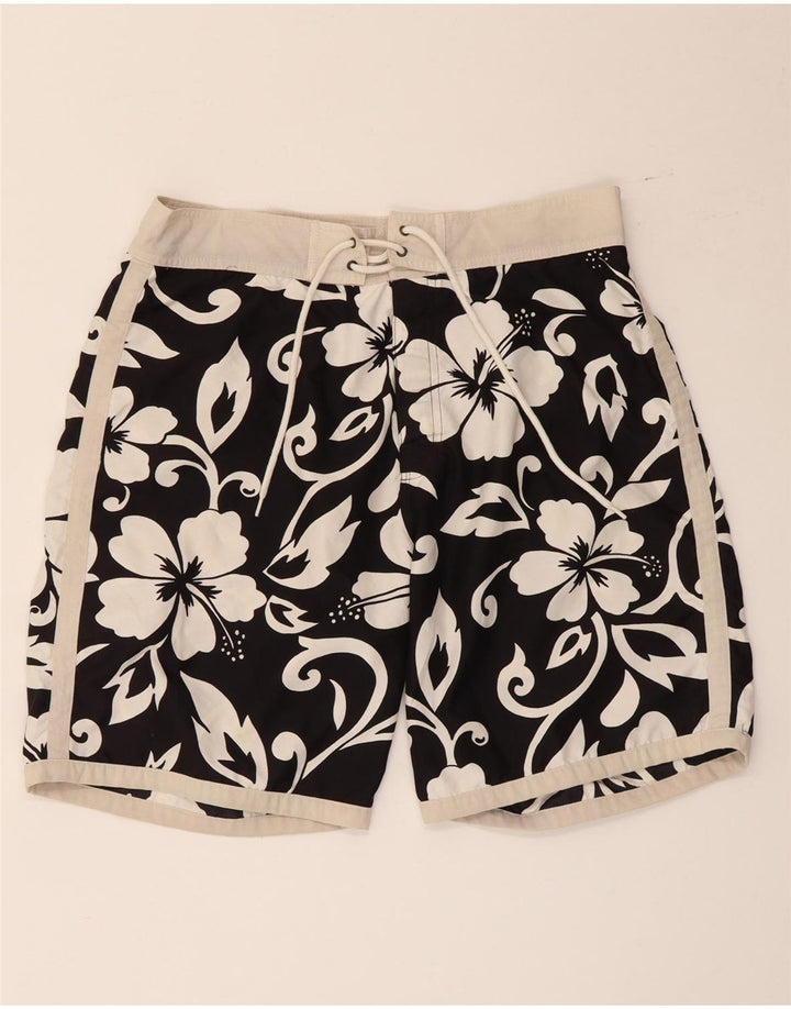 Pantaloncini da bagno da uomo Sundek medio nero floreale