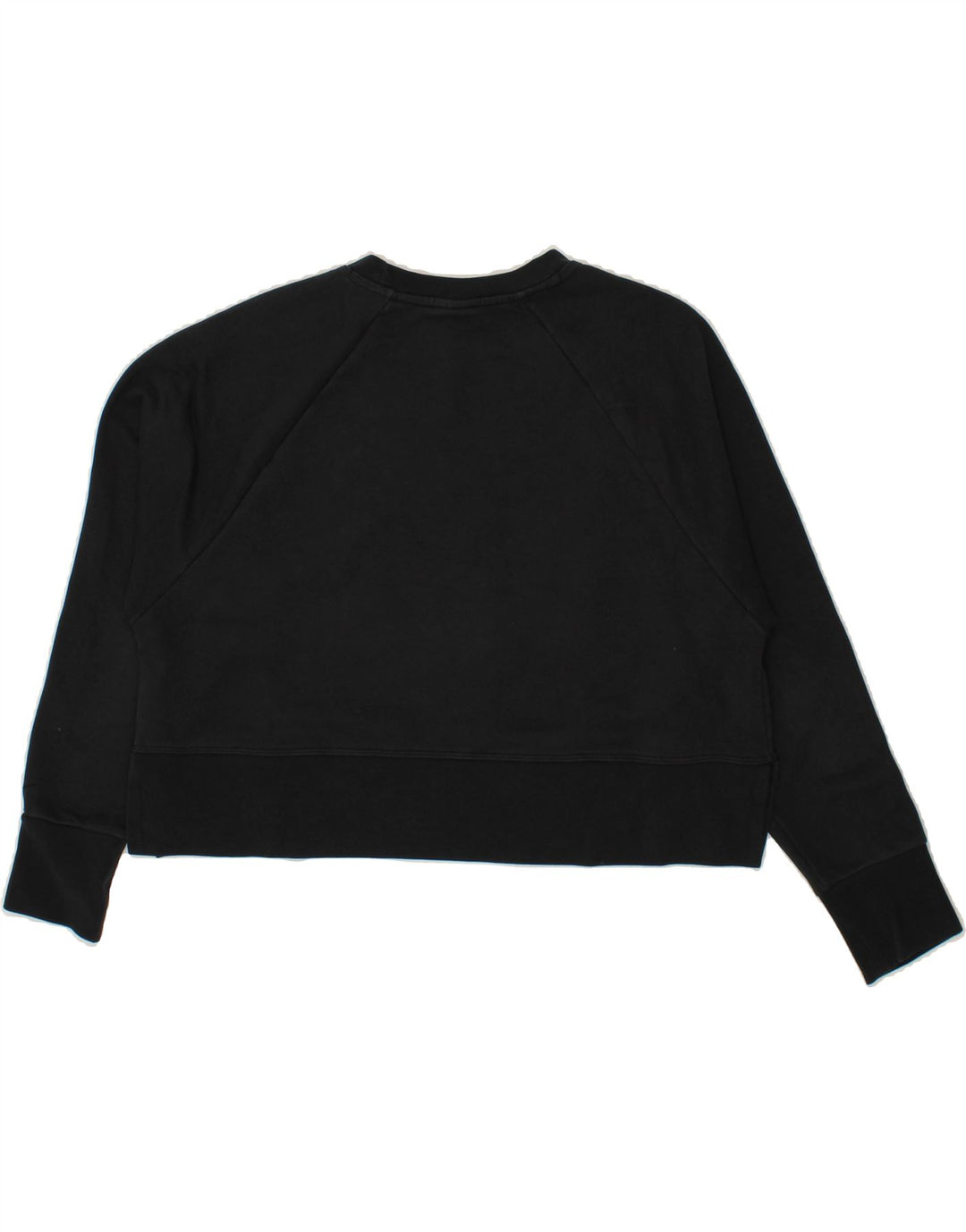 NIKE Womens Dri Fit Graphic Crop Sweatshirt Jumper UK 14 Medium Black Vintage Nike and Second-Hand Nike from Messina Hembry 