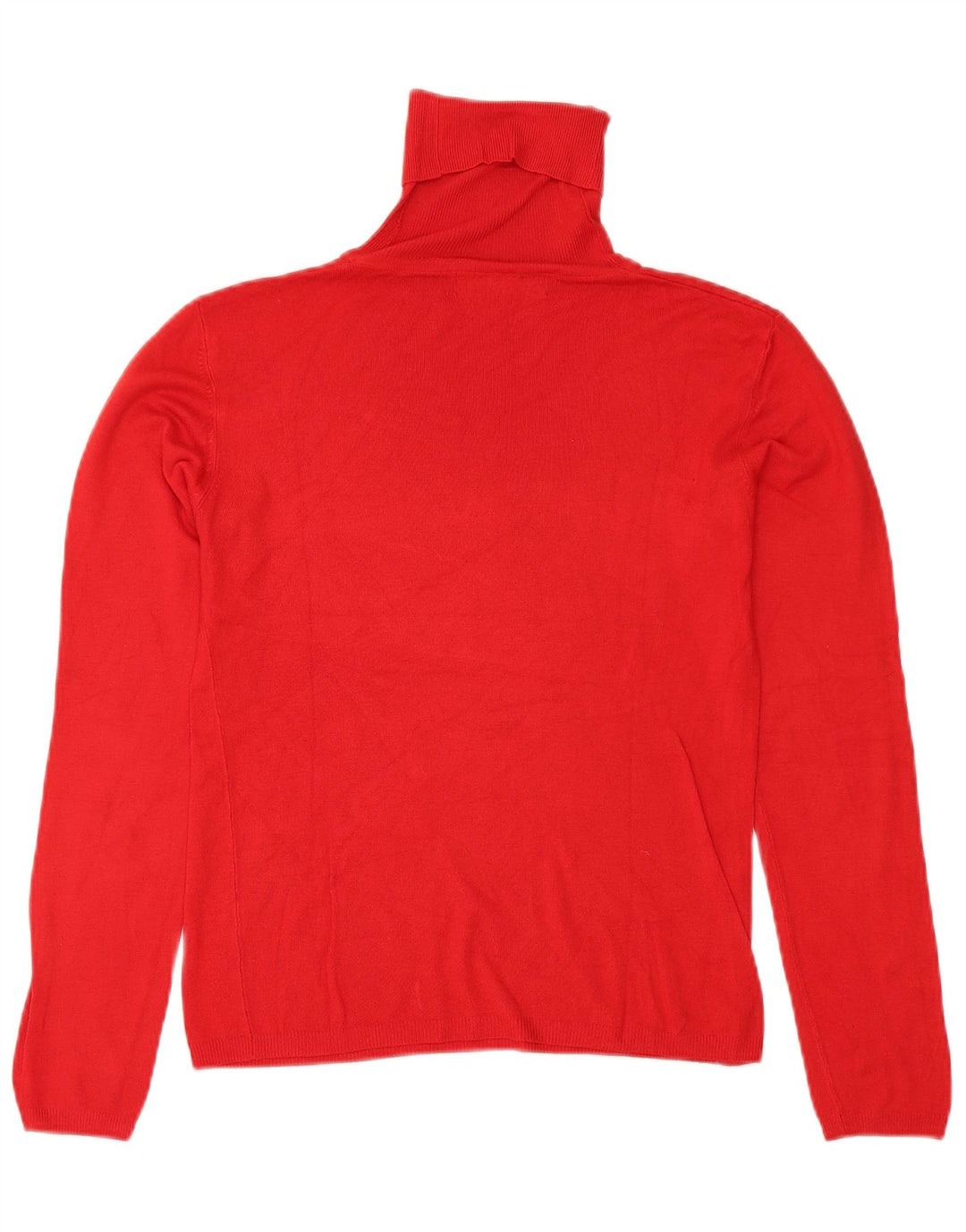 Maglione maglione a collo alto da donna Zara UK 14 grande rayon rosso