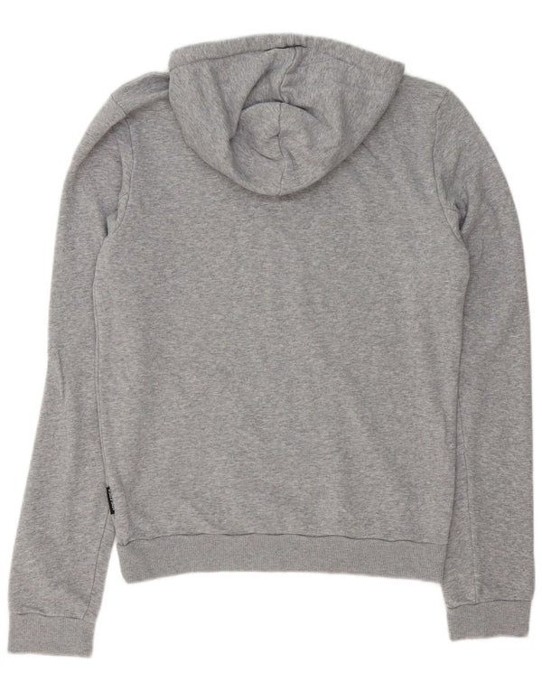 Maglione con cappuccio grafico da uomo Adidas piccolo in cotone chiazzato grigio