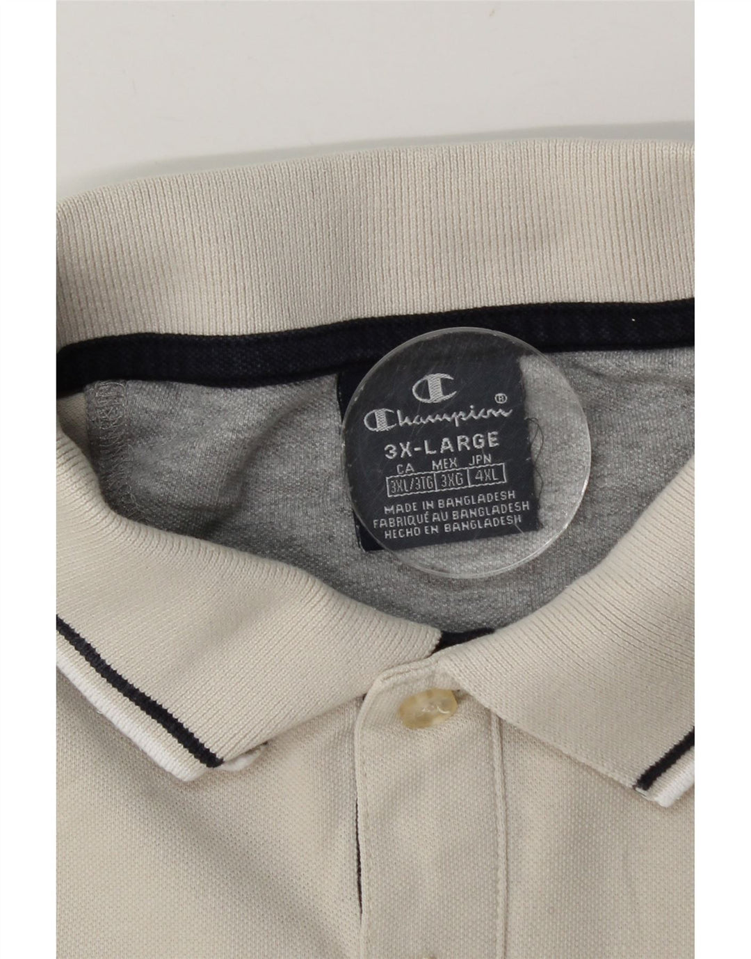 Polo da uomo Champion 3XL bianco sporco