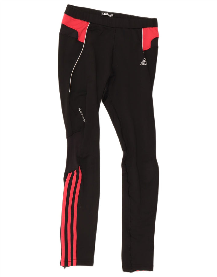 Leggings Adidas da donna UK 12 Medium Black Colourblock in poliestere