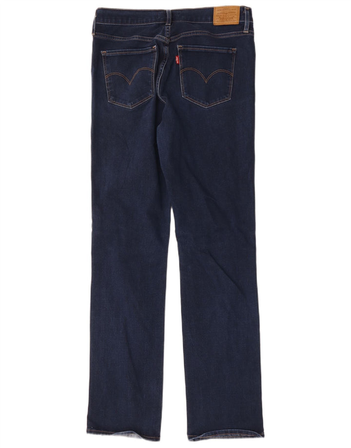 Jeans dritti modellanti da donna 314 Levi's W30 L31 cotone blu navy