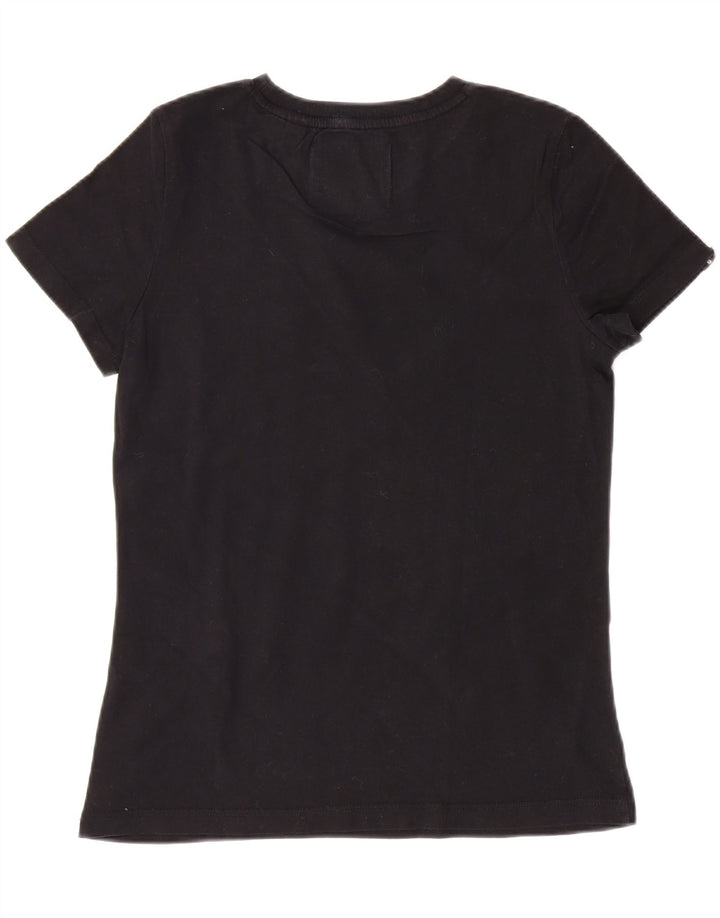 SUPERDRY Womens T-Shirt Top UK 8 Small Black Vintage Superdry and Second-Hand Superdry from Messina Hembry 
