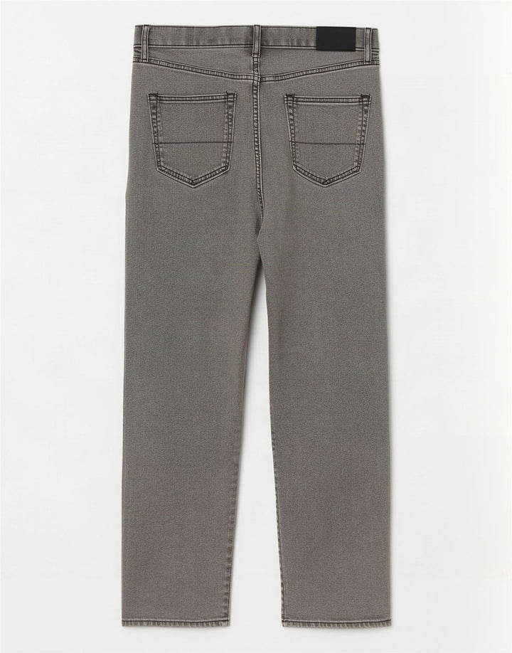 Jeans dritti regolari da uomo Marks & Spencer W36 L29 cotone grigio