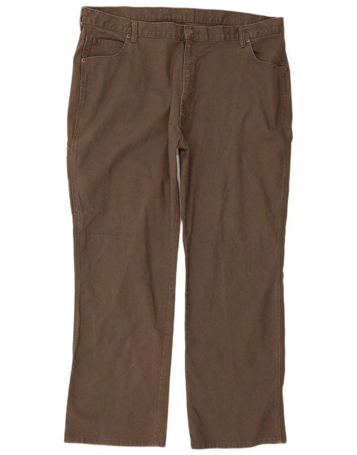 Pantaloni cargo dritti da uomo Dickies W42 L32 cotone kaki
