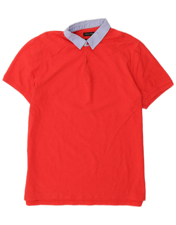 Polo da rugby da uomo, vestibilità casual, Massimo Dutti, XL, rossa