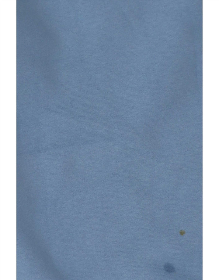 Crew Clothing Felpa con collo con zip da uomo Maglione in cotone blu medio