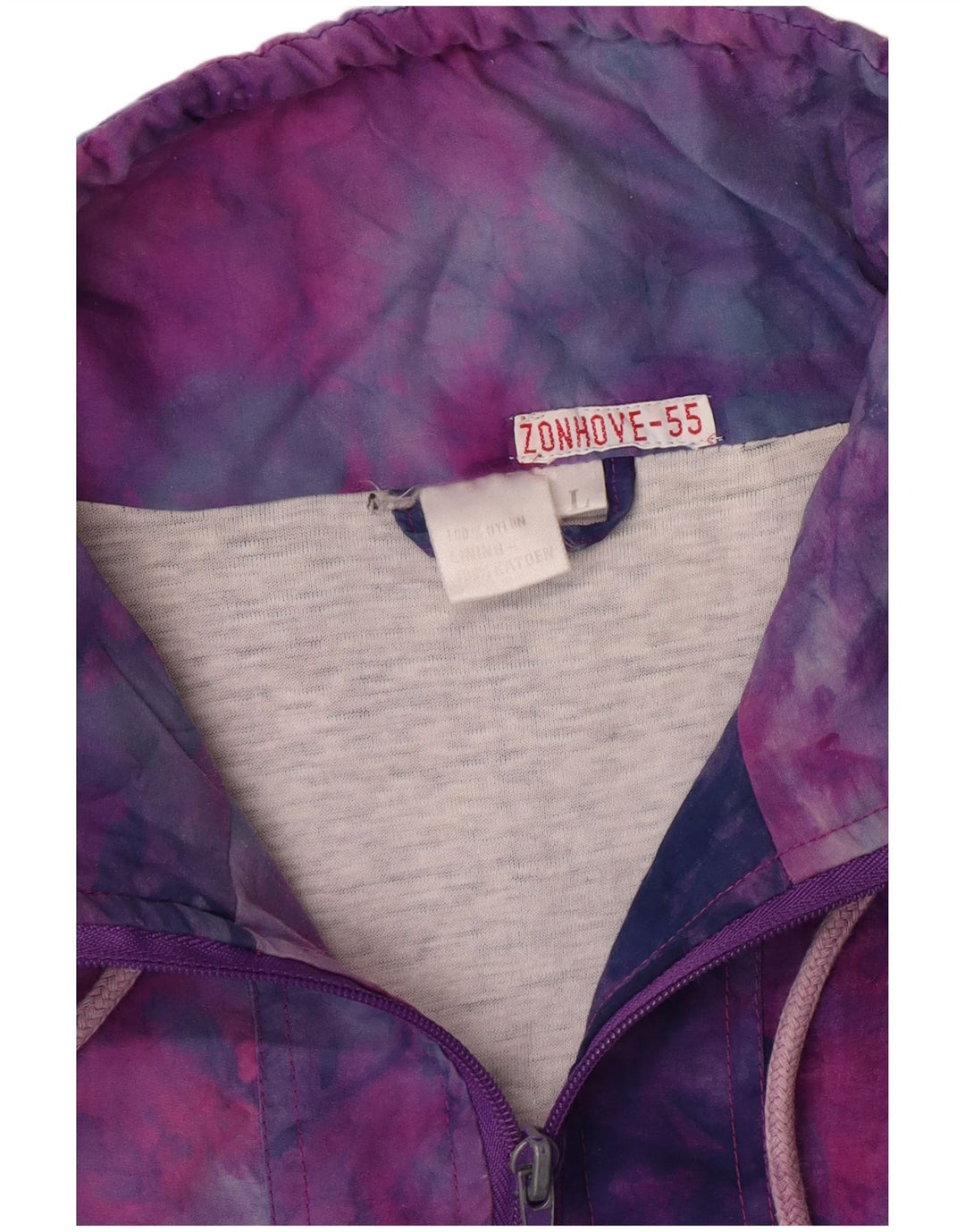 Giacca da ginnastica vintage da donna UK 16 Large Tie Dye multicolore