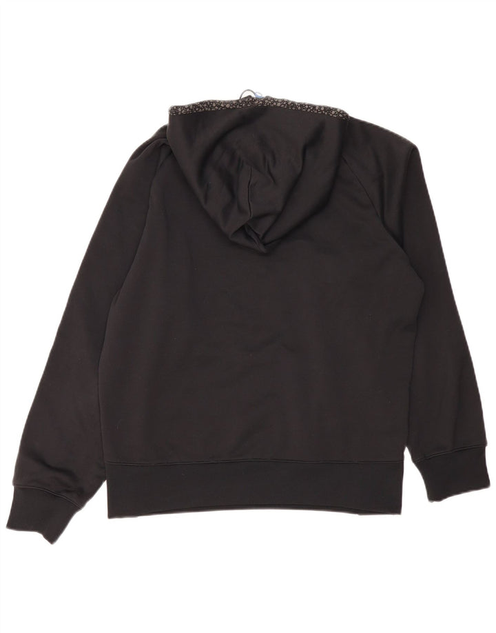 Maglione con cappuccio e zip da uomo NIKE UK 34/36 piccolo poliestere nero