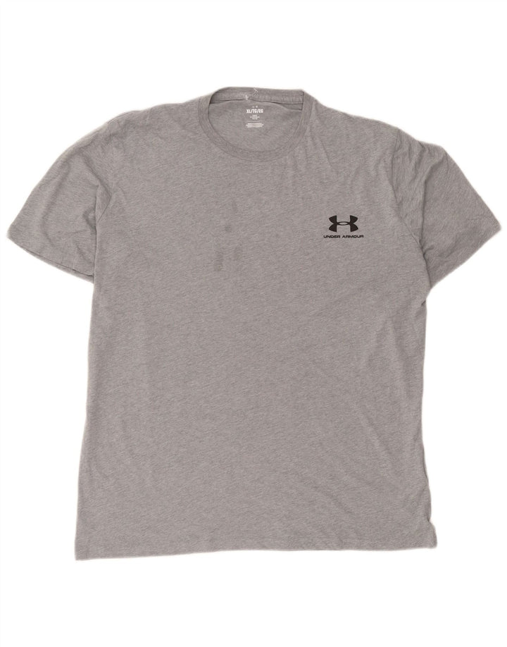 Maglietta da uomo Under Armour Top XL in cotone chiazzato grigio