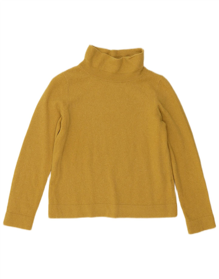 Maglione da donna Hobbs Crop Turtle Neck Jumper UK 12 Lana gialla media