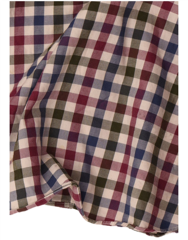 MASSIMO DUTTI Camicia da uomo in flanella di cotone a quadretti multicolore medio