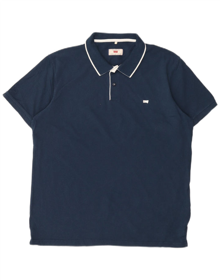 Polo da uomo Carrera 2XL in cotone blu navy