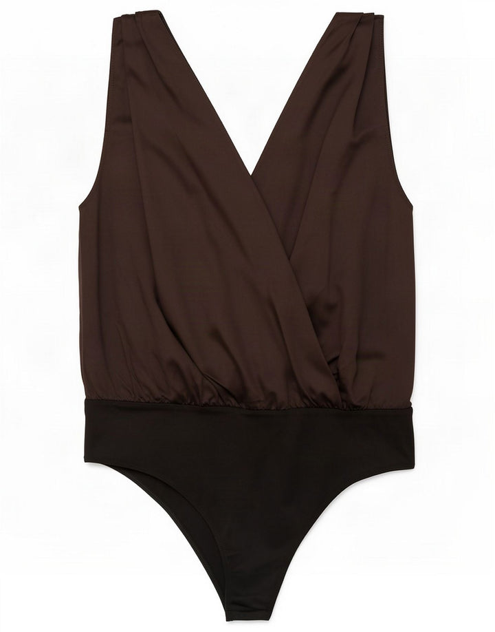 Body senza maniche da donna Zara UK 14 grande poliestere nero