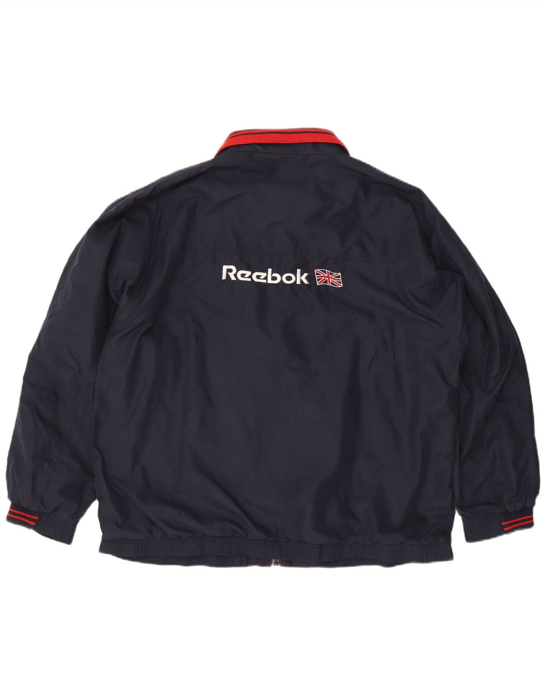 Giacca Reebok da uomo con grafica grafica XL poliestere blu navy