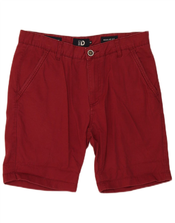 Pantaloncini chino dalla vestibilità regolare da uomo di Dack IT 48 medio W34 cotone bordeaux