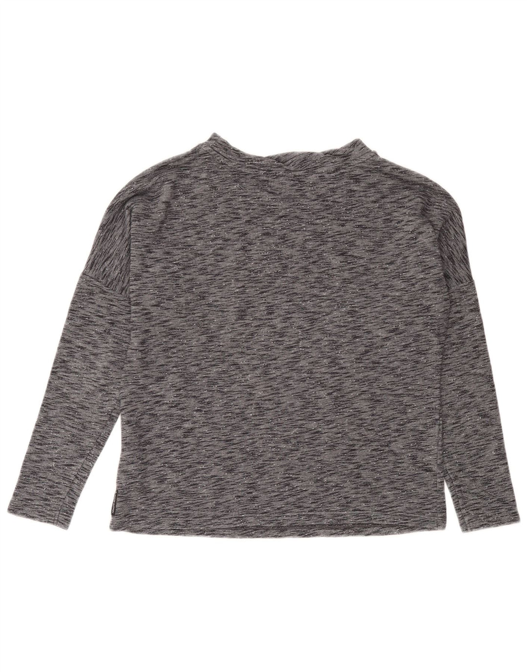 Top grafico da donna Armani Jeans manica lunga IT 42 Grigio medio chiazzato