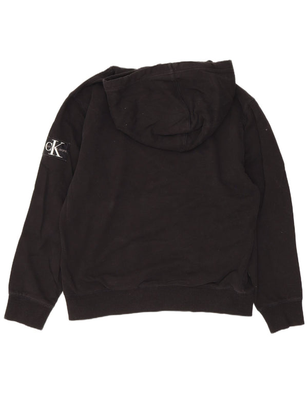 Felpa con cappuccio da uomo Calvin Klein Jeans XL in cotone nero