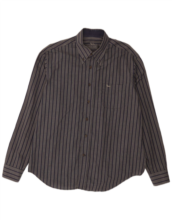 Camicia da uomo Harmont & Blaine 2XL cotone a righe grigie