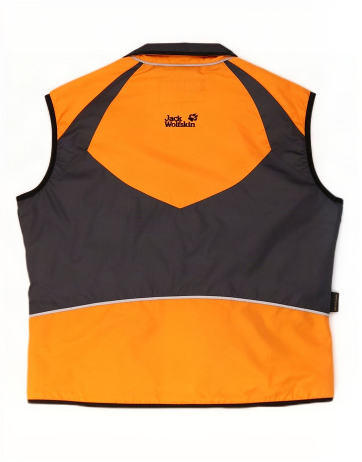 Gilet da uomo Jack Wolfskin UK 40 Large Arancione Colourblock Poliestere